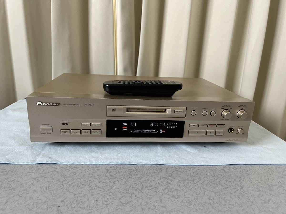Pioneer MJ-D5 MDデッキ MDレコーダー リモコン付