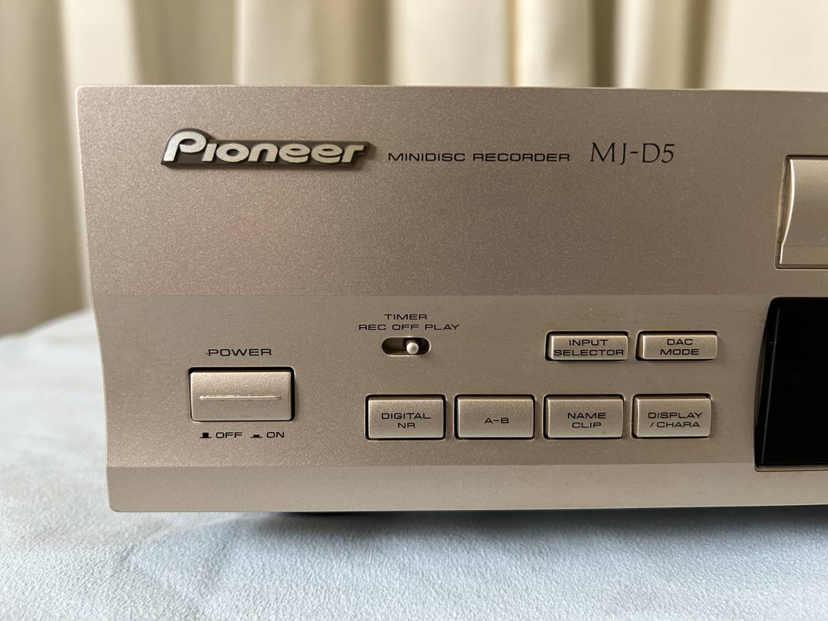 Pioneer MJ-D5 MDデッキ MDレコーダー リモコン付