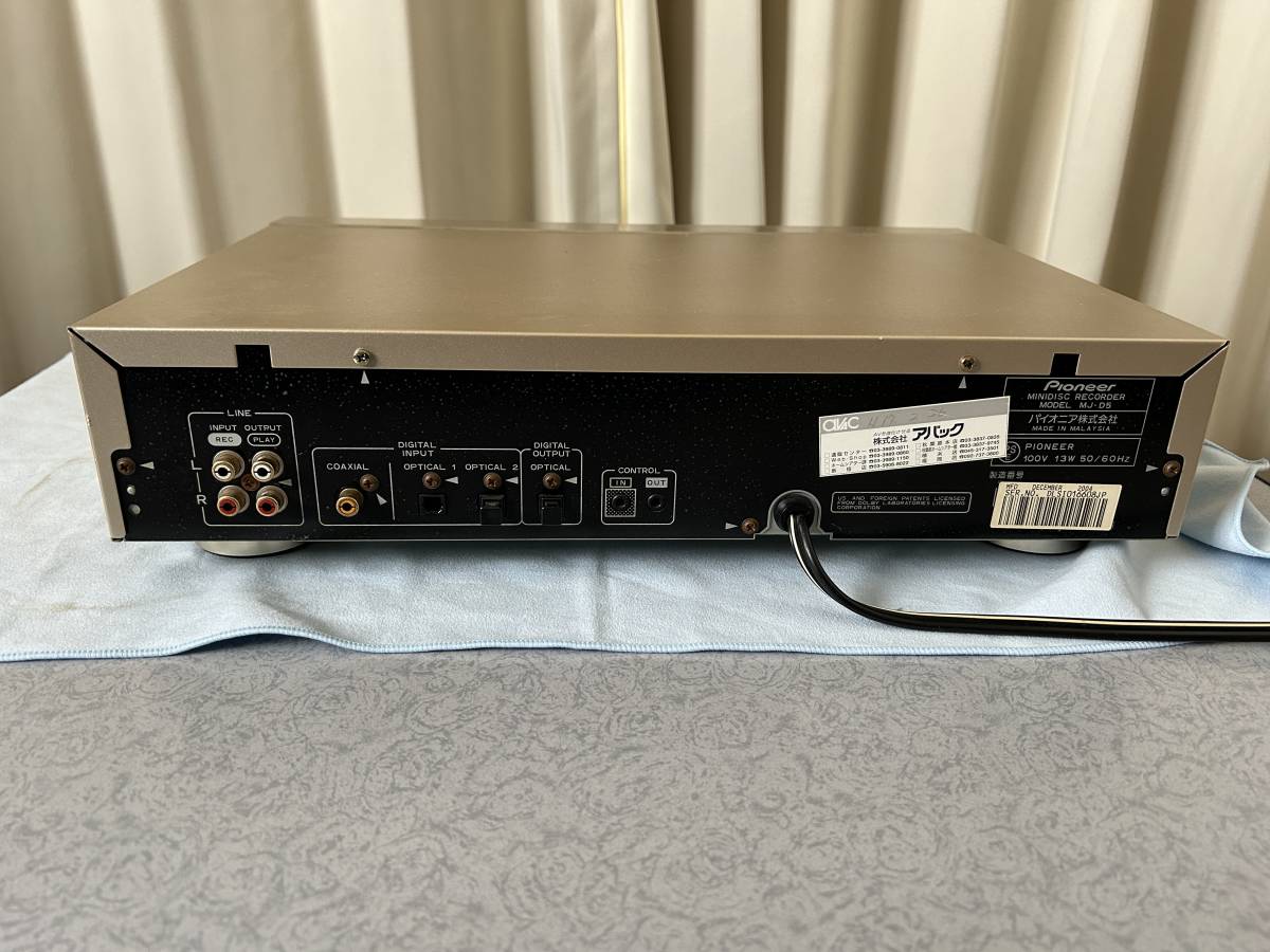 Pioneer MJ-D5 MDデッキ MDレコーダー リモコン付