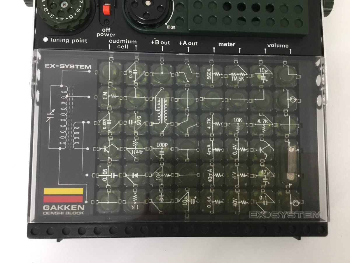 ○代KUR054-80 学研電子ブロック EX-SYSTEM シンセサイザー EX-181 当時物