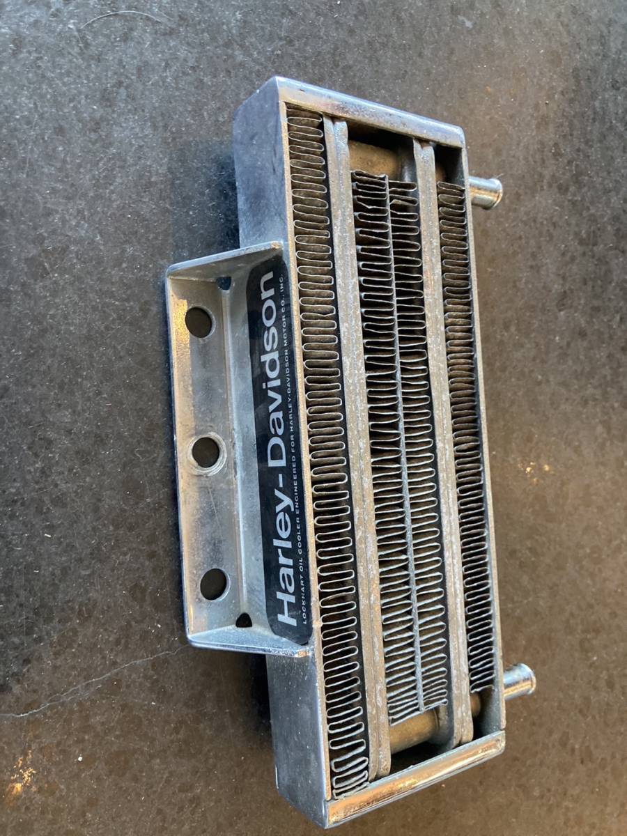 ハーレー 純正ロックハートオイルクーラー メッキ ロックハート オイル