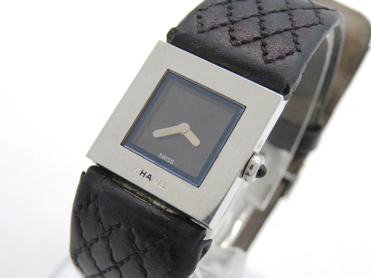 シャネル CHANEL マトラッセ - QZ 腕時計 稼働 1円 H0116 ステンレス 