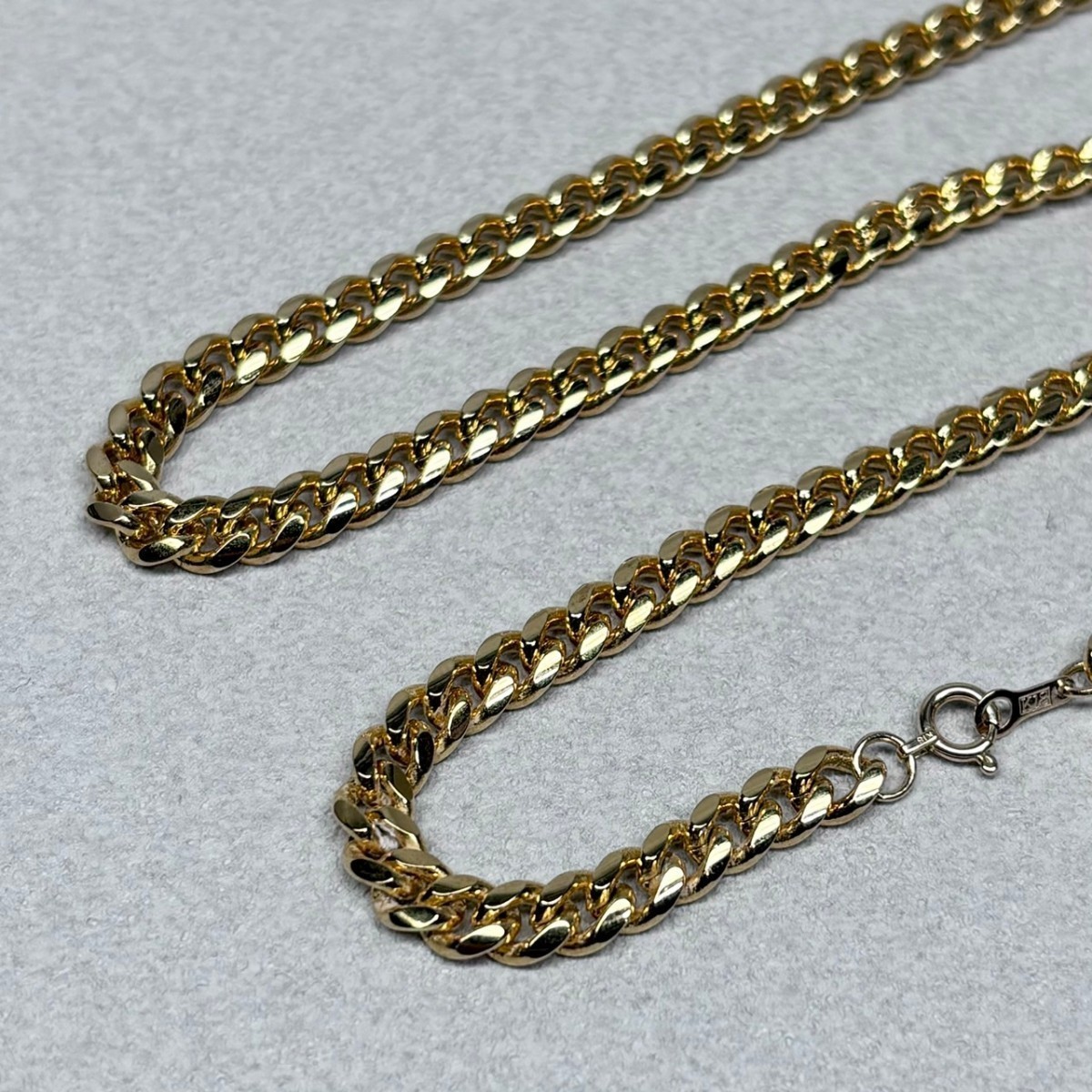 k18 ネックレス 刻印あり 60cm 4〜5mm 約28g 18金 18k 喜平 チェーン 