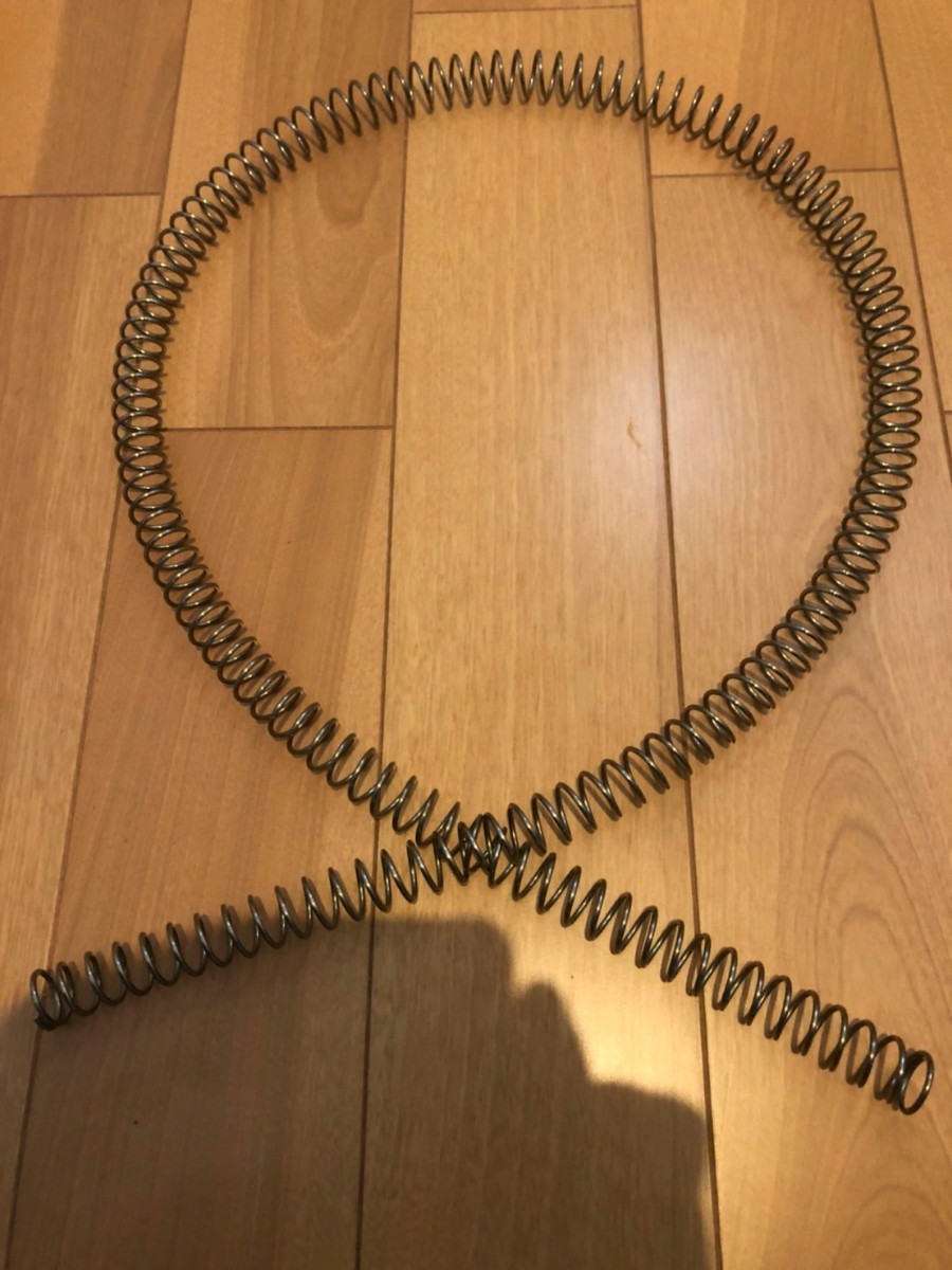 ステンレス製押しバネ コイル直径18mm 長さ1200mm 50本セット くくり罠