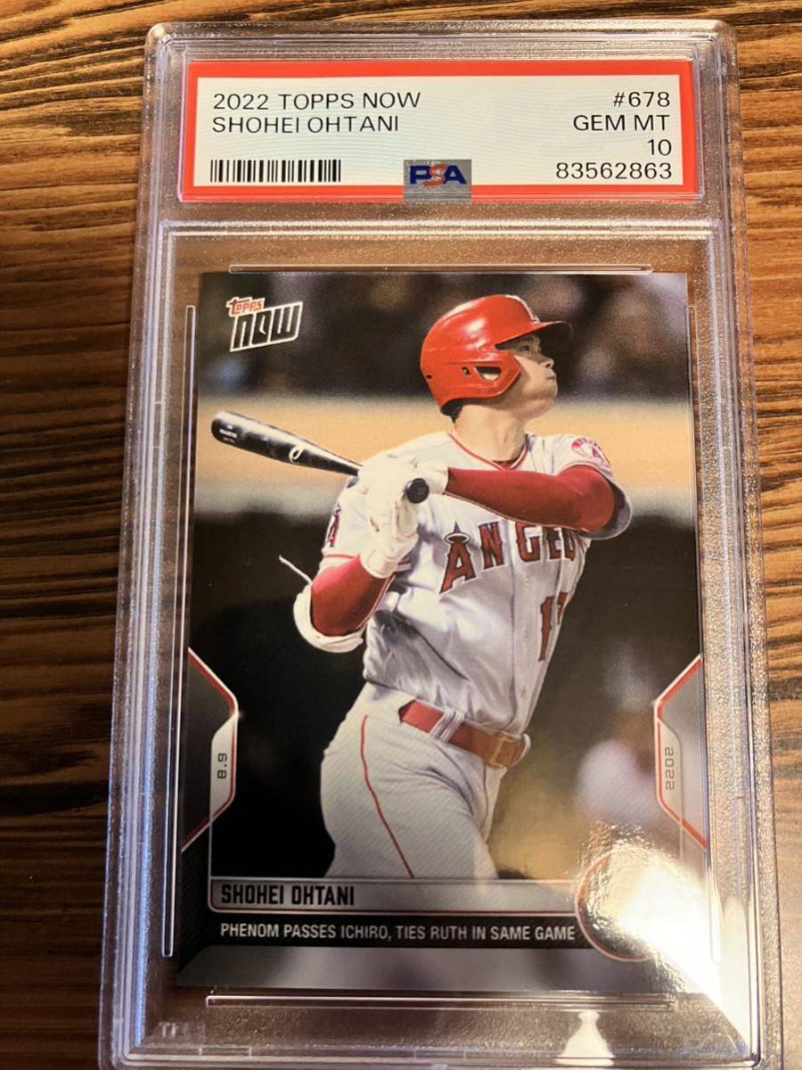 PSA10 大谷翔平 Topps NOW 2桁本塁打と勝ち星　ベーブルース以来　イチロー　OHTANI 
