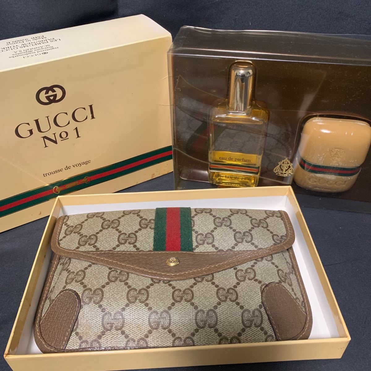 GUCCI グッチ 香水 石鹸 ポーチセット バニティポーチ オールドグッチ 