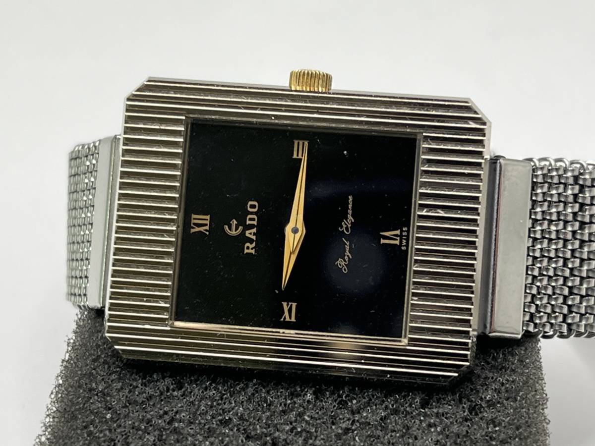 ⭐️（美品）【RADO】ラドー ロイヤルエレガンス 銀無垢 手巻きヴィンテージ時計 ☆ RADO ラドー Royal Elegance ロイヤルエレガンス SR-D silver 刻印