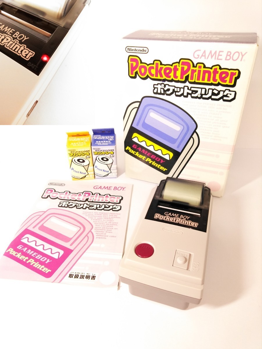 Nintendo ゲームボーイ ポケットプリンタ 任天堂 美品 作動確認済 昭和 玩具 レトロ ゲーム シール付 おもちゃ（検索） 希少 カメラ 古い