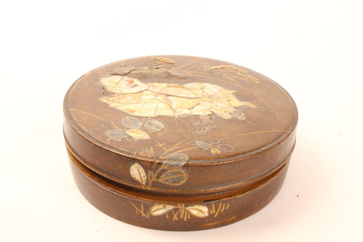 222 【桃山時代】光悦蒔絵　琳派　光琳蒔絵　本阿弥光悦　文化財　時代蒔絵　月と秋草と白兎文　硯箱