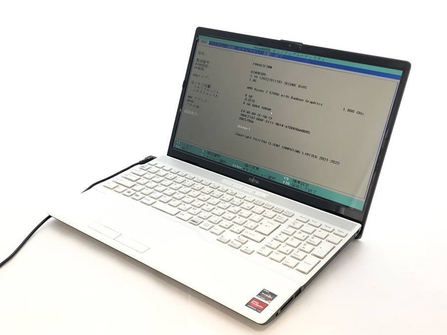 中古 富士通 LIFEBOOK AH51⁄F3 (Ryzen 7 5700U⁄16GB⁄SSD512GB⁄W11H