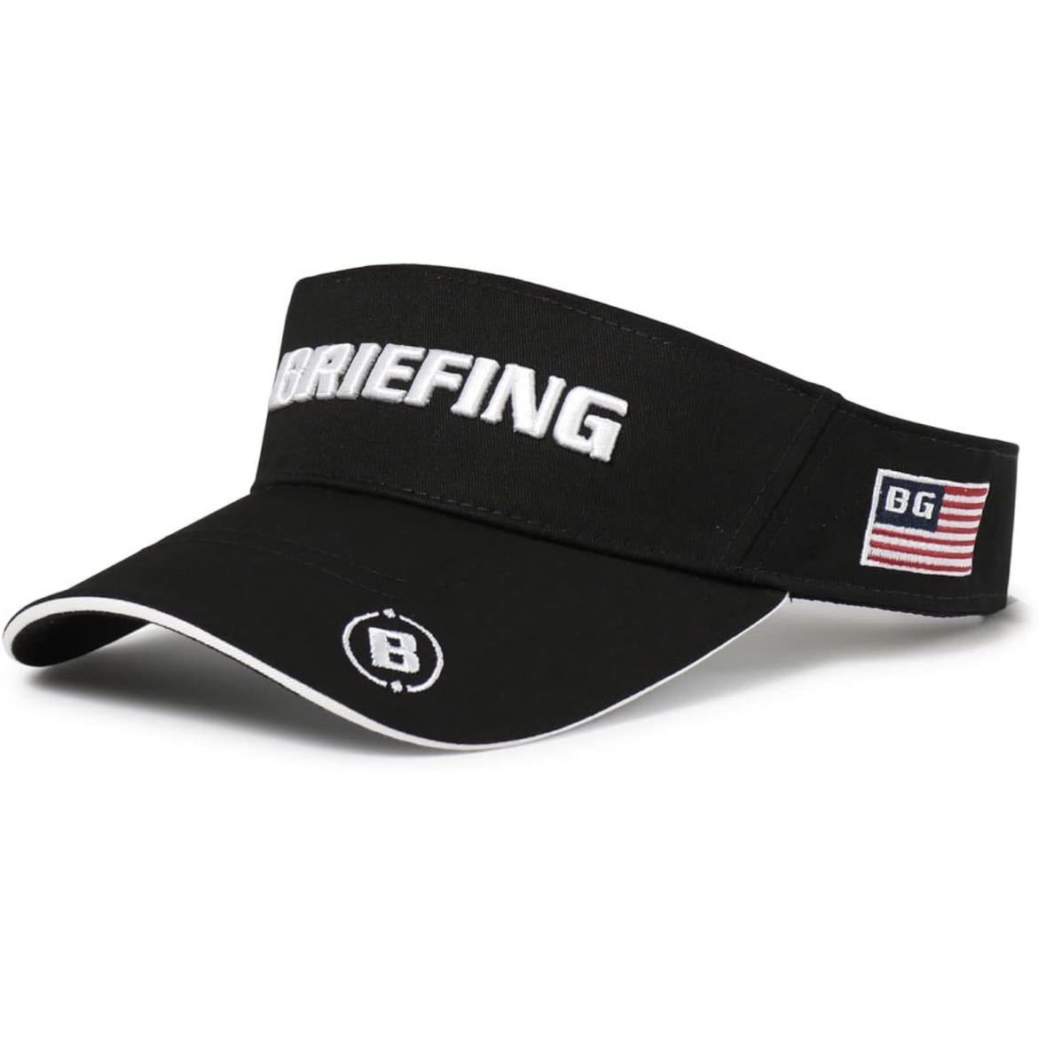黒 ブリーフィング サンバイザー BRG223M57 BRIEFING GOLF MS BASIC