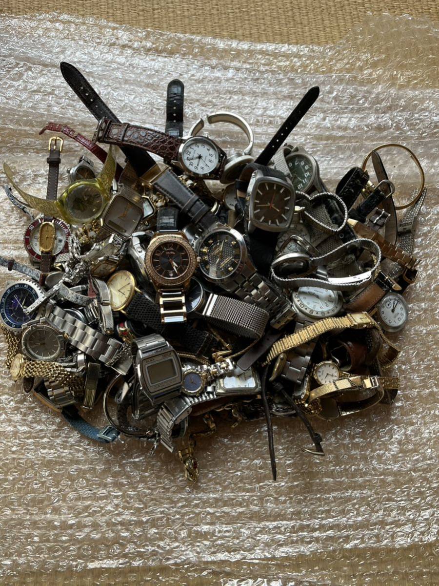 1円〜スタート　ジャンク腕時計　メンズ&レディース　80本超　まとめ出品　SEIKO CITIZEN CASIO アルバ　Q&Q 他