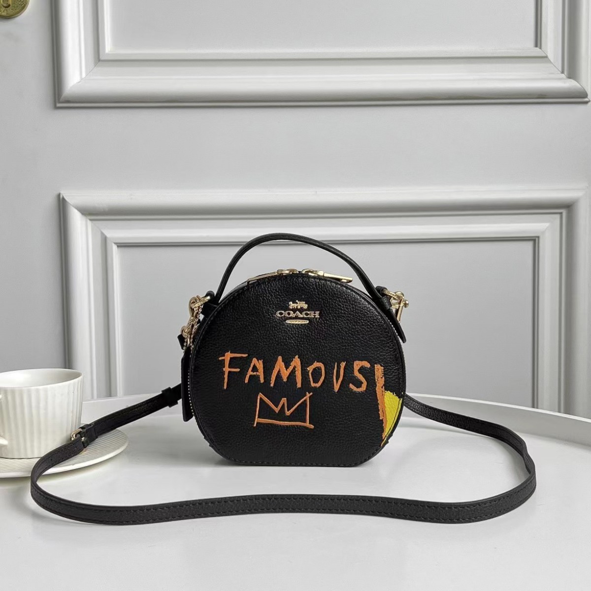 COACH ブラック トートバッグ & ショルダーバッグ セット 新作 コーチ COACH 2way ショルダーバッグ バスキアコラボ レザー 5657