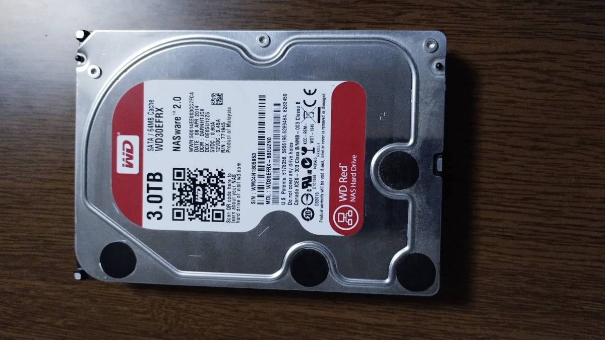 WD RED NAS用HDD 3TB 2本セット品 WD Red WD30EFRX 3TB 3台セット NAS