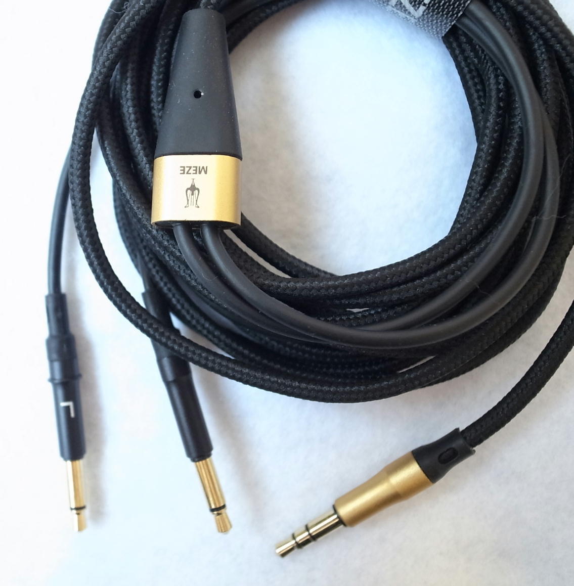 【未使用品】Meze Audio 99Classics/99Neo スタンダードケーブル(ゴールド) 3.0m [M99C-BG] 両出しヘッドホン用リケーブル 3.5mm L/R