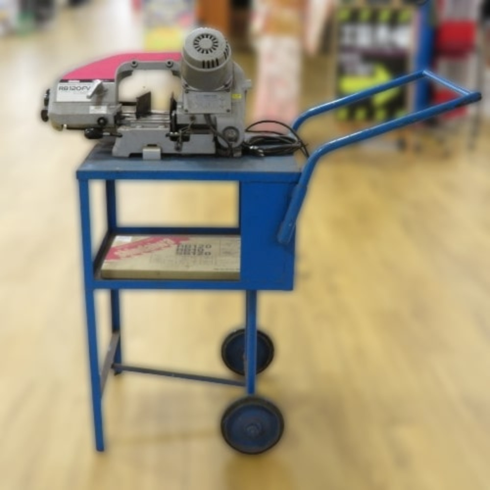 shindaiwa 新ダイワ やまびこ 100V 120mm バンドソー 平バイスタイプ 台座付 RB120FV 中古 店頭引き取り限定・石川県野々市市