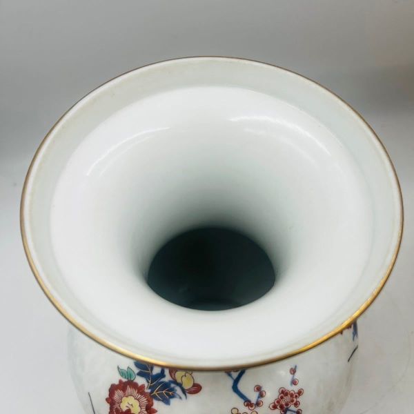 ☆ 有田焼 哲山作 花瓶 壷 色絵 金彩 伝統工芸 工芸品 工芸美術 花入