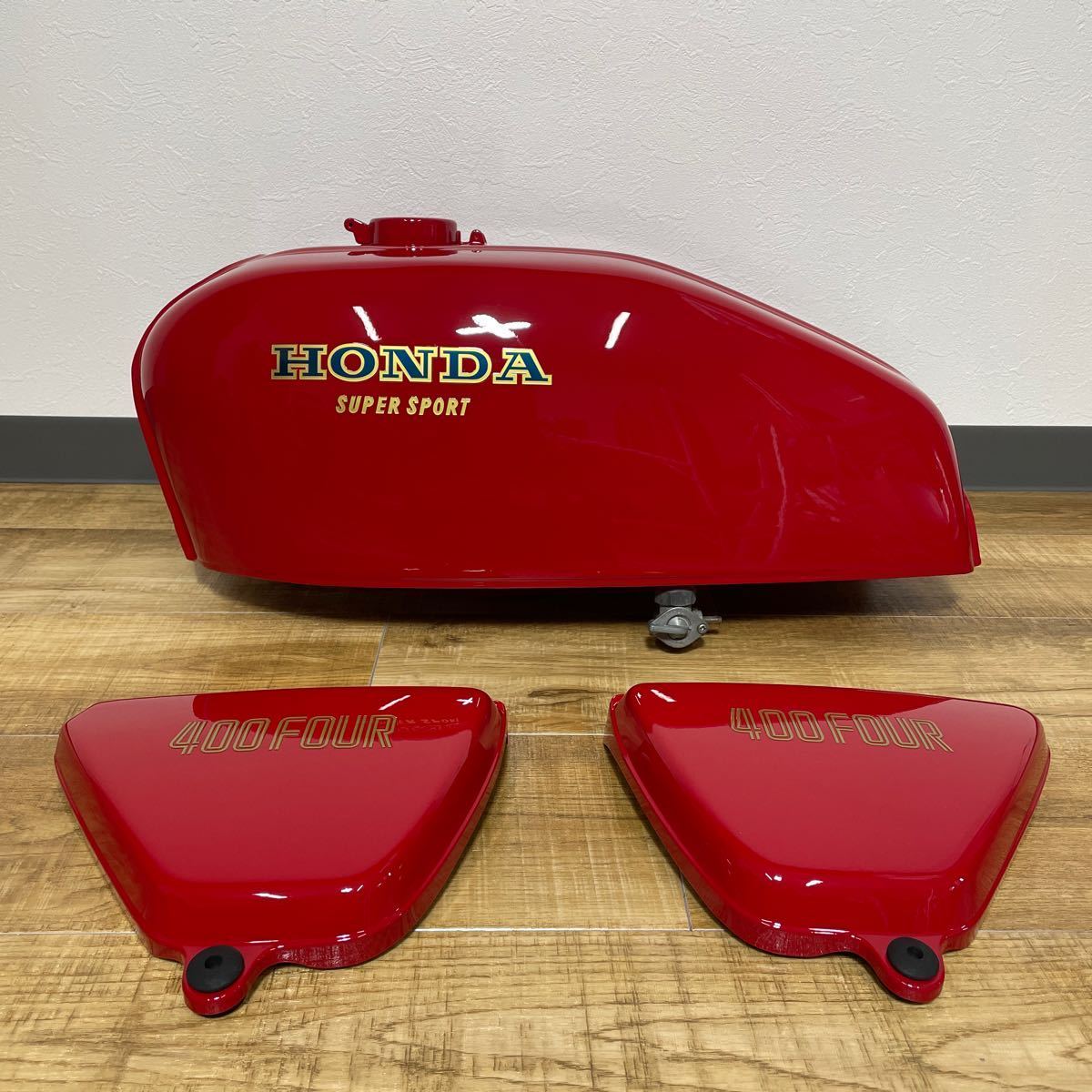 cb400four ホンダ　タンク美品　当時物　旧車 新品1975-77年 CB400F 純正タイプタンク ホンダブラック 黒 塗装済み