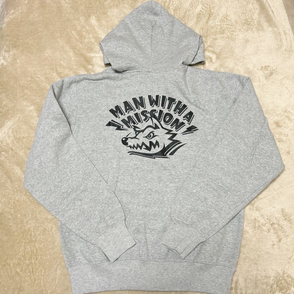 MAN WITH A MISSION 裏起毛　パーカー 新品 MAN WITH A MISSION 裏毛 パーカー グレー マンウィズ ジャンケン