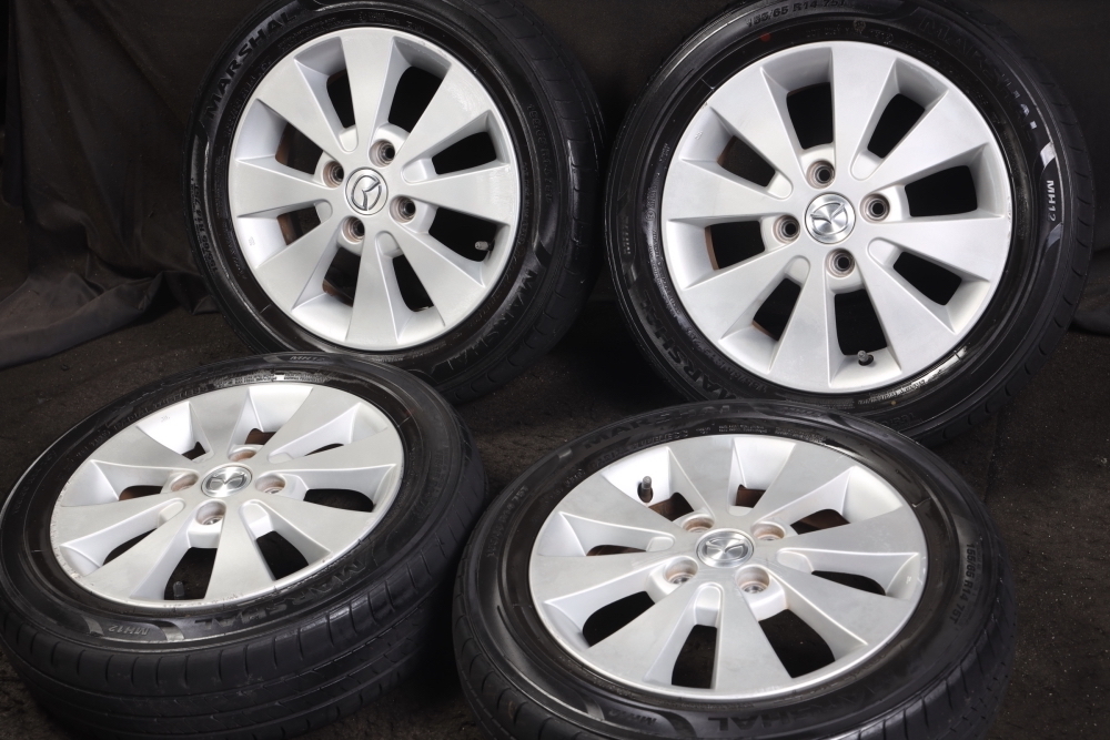 ☆バリ山 155/65R14 マツダ・スズキ純正アルミ MARSHAL 2019年製 MR