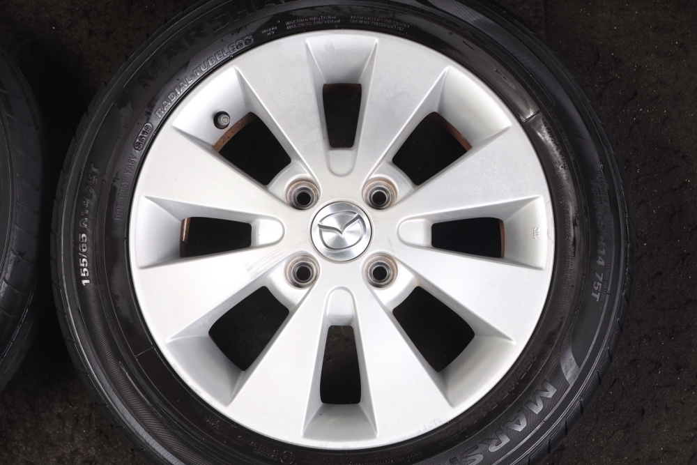 ☆バリ山 155/65R14 マツダ・スズキ純正アルミ MARSHAL 2019年製 MR