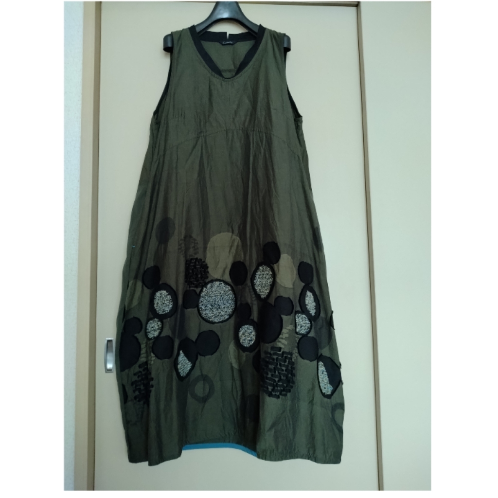 ★ジャガード織柄　ノースリーブワンピース★　レディースワンピース　ロングワンピース　フリーサイズ