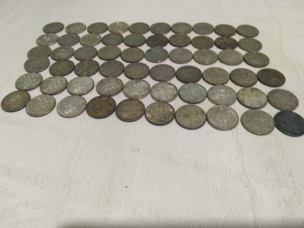 【まとめて】100円銀貨 60枚 稲穂/鳳凰/他 オリンピック 日本古銭　百円 