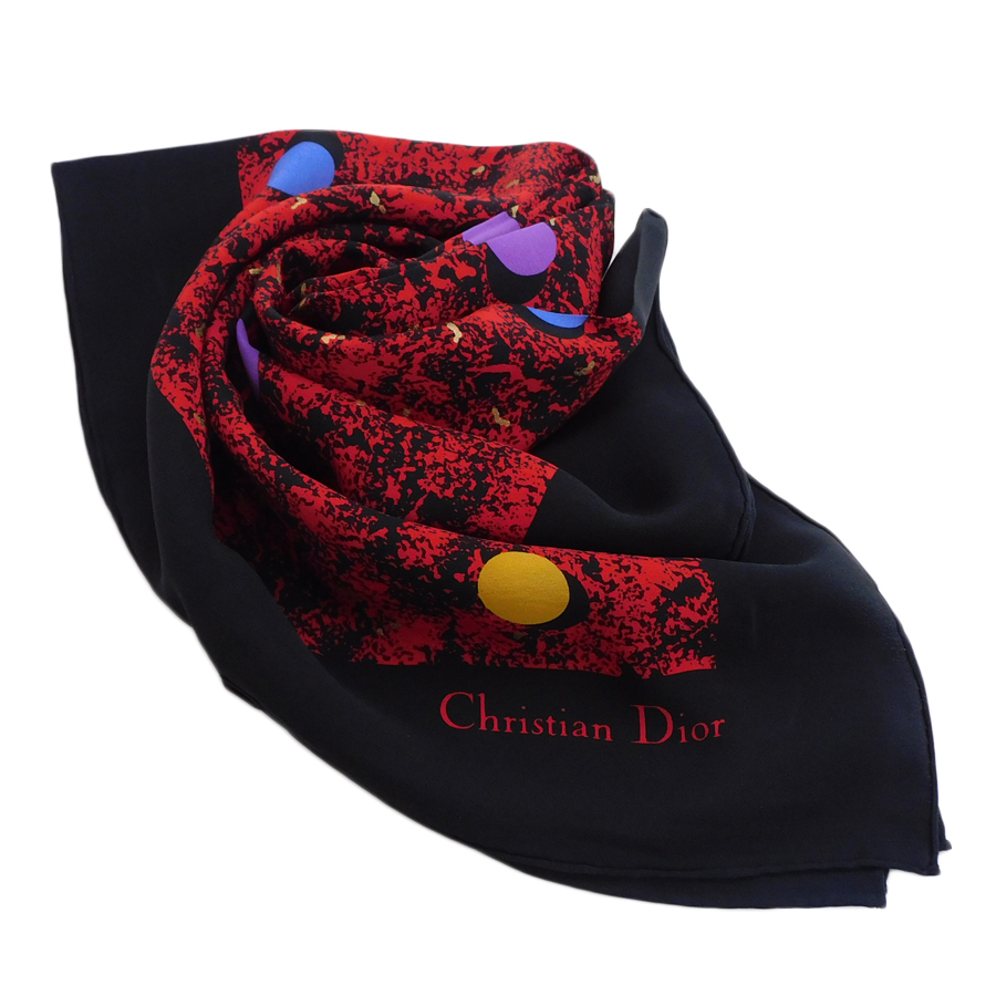 1円 ■ 極美品 クリスチャンディオール スカーフ3点まとめ シルク お洒落 Christian Dior ■E.Bll.An-23