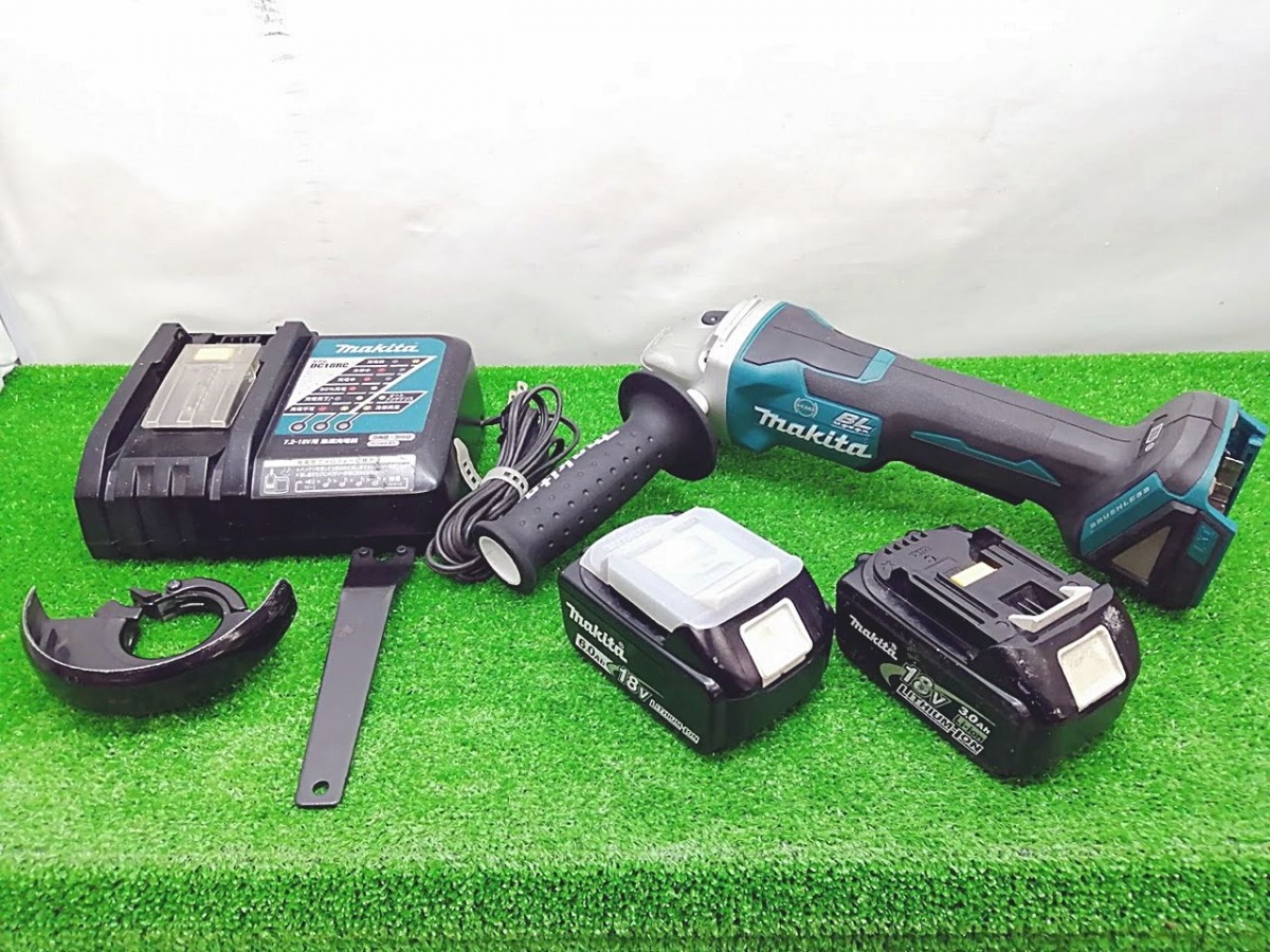 数量限定，本物保証 品 makita マキタ 100mm 18V 充電式 ディスクグラインダ バッテリー 2個 6.0Ah+3.0Ah +充電器セット GA408DRG(ディスクグラインダー)｜売買されたオークション情報、yahooの商品情報をアーカイブ公開 - ディスクグラインダー
