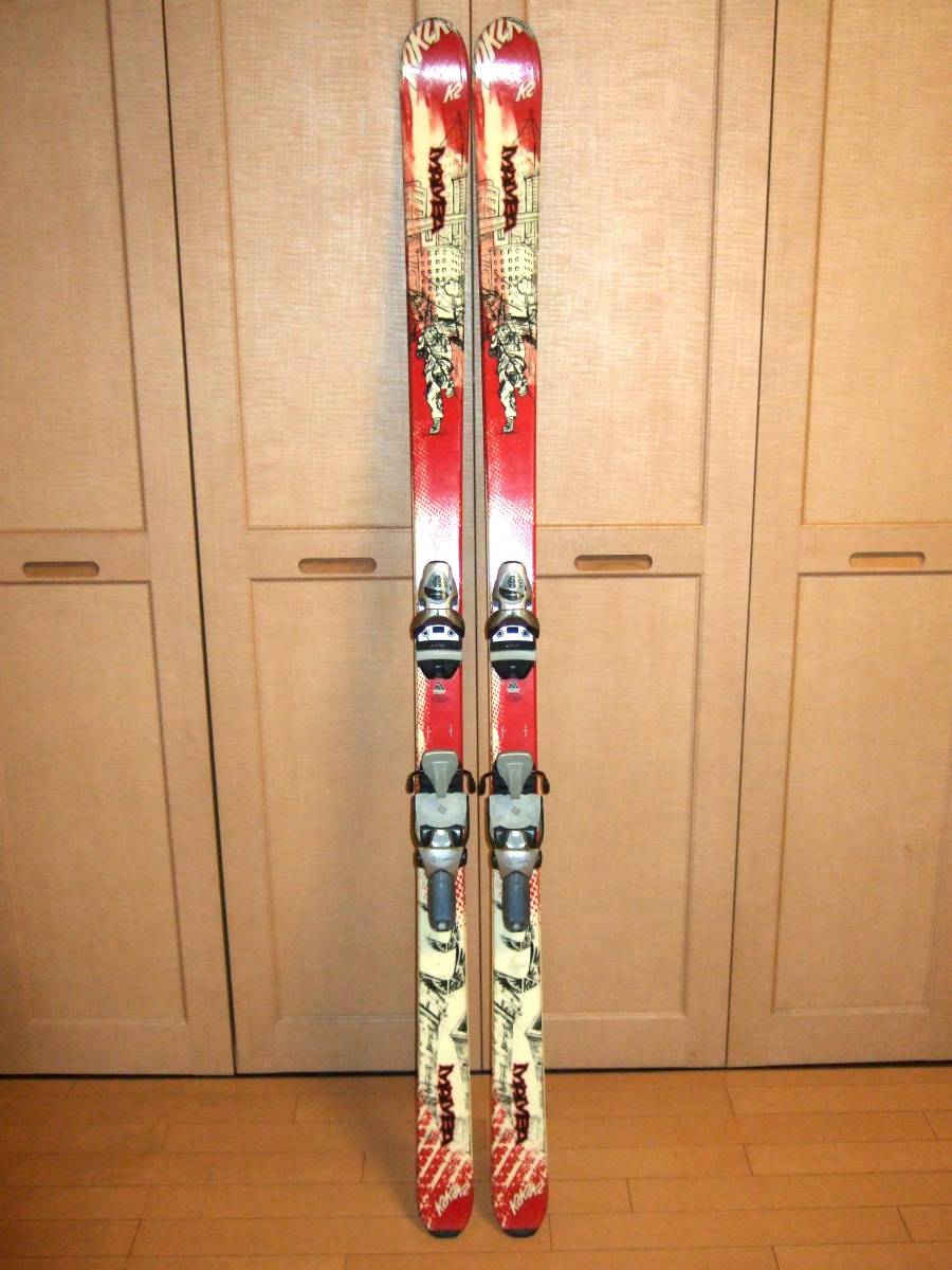 K2 MAMBA マンバ 173cm モーグル用スキー板＋ビンディング 中古 K2