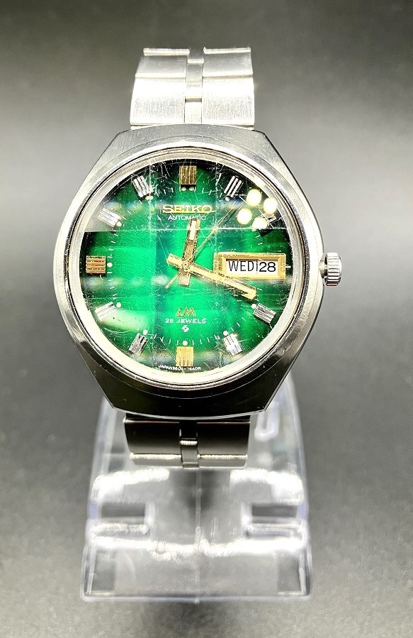 SEIKO セイコーロードマチック デイデイト グリーン文字盤 カット 