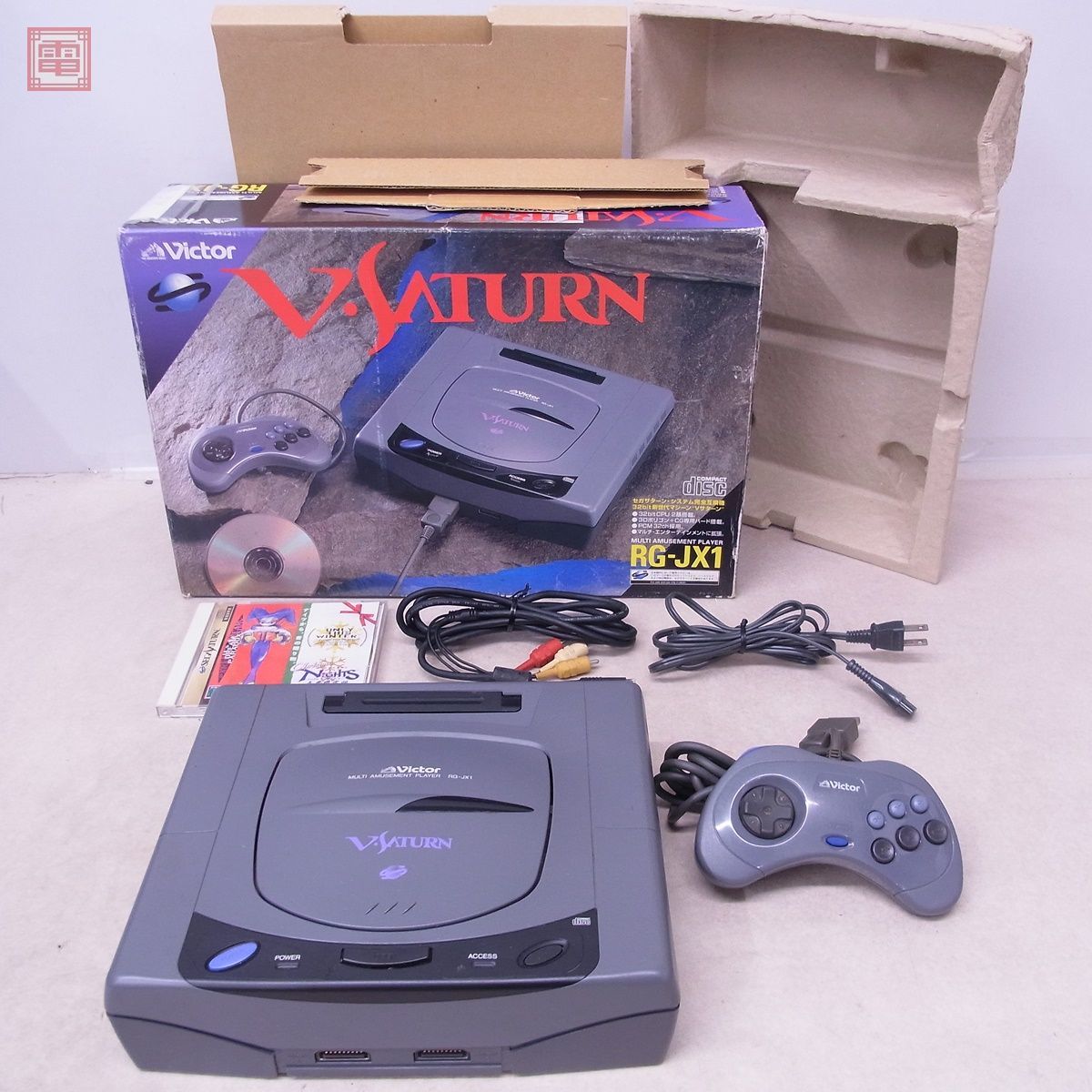 SS Victor Vサターン 本体 RG-J1X SATURN ビクター 箱 + オマケソフト