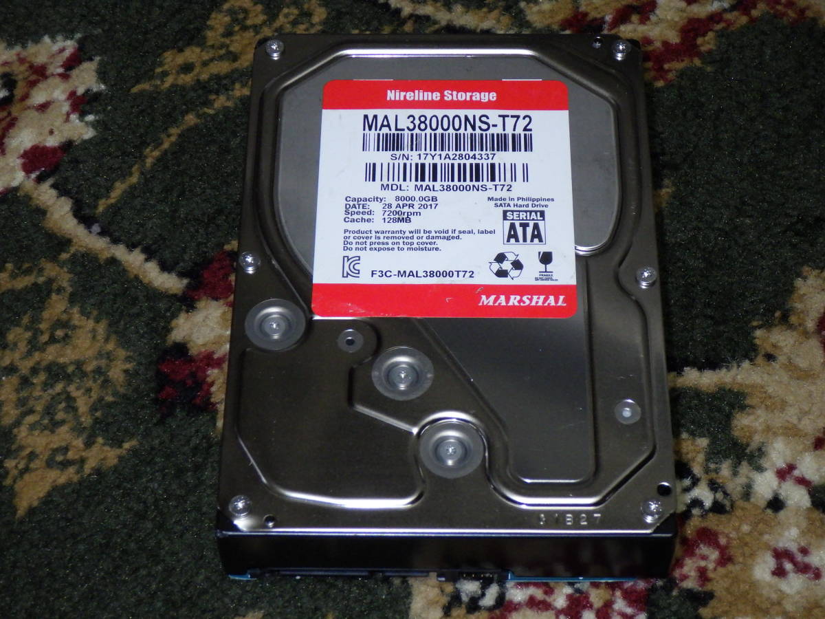 Marshall MAL38000NS-T72 6TB ジャンク SATA HDD MARSHAL 8TB