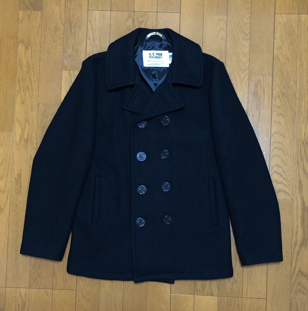美品 Schott 753US 日本別注 24oz Pコート 40 ショット ピーコート