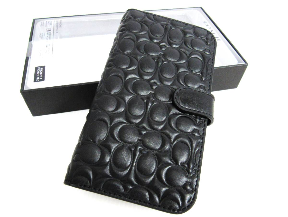 COACH FOLIO CASE CIPH-074-SCBLK iPhone12 / 12pro 対応 コーチ FOLIO