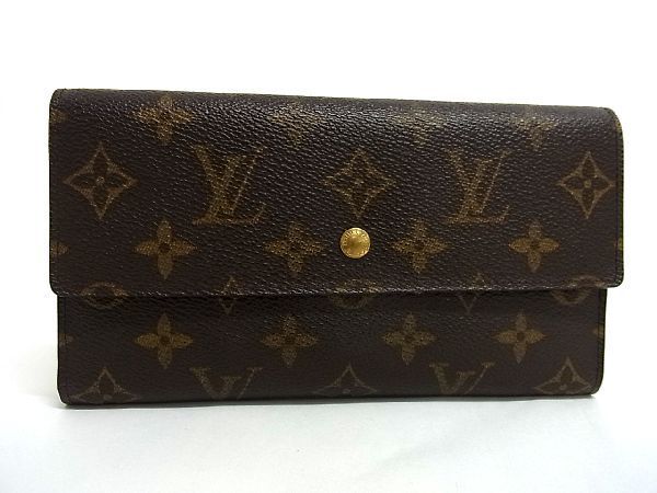 1円 □美品□ LOUIS VUITTON ルイヴィトン M61215 モノグラム ポルト 