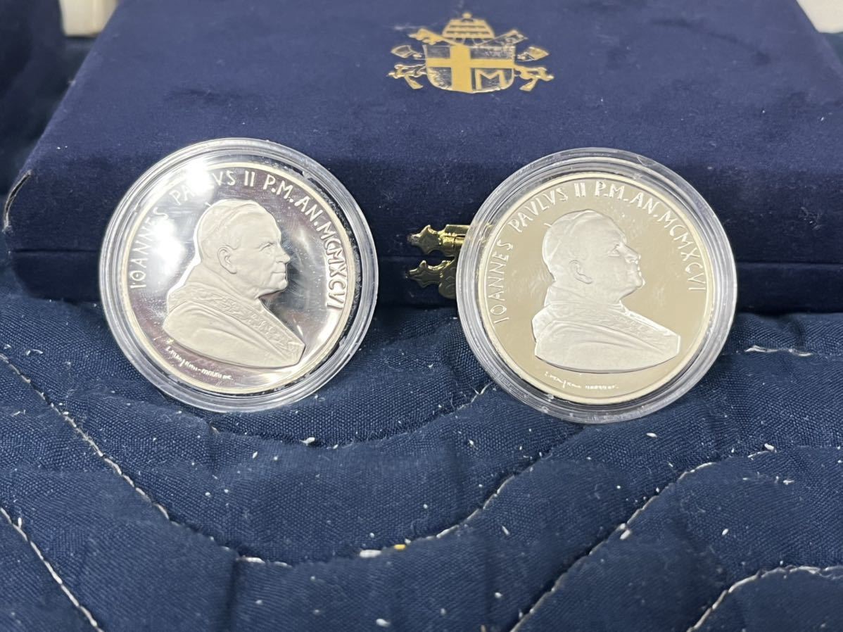 銀貨/コレクション】コイン パウロ2世 記念銀貨 1996 1997 2セット zej