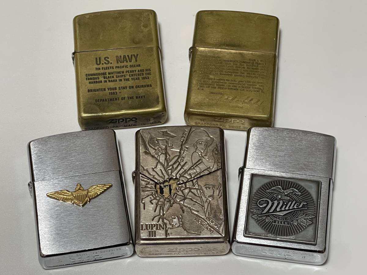 ZIPPO 5点セット 【ジャンク】ZIPPO ジッポー オイルライター 5