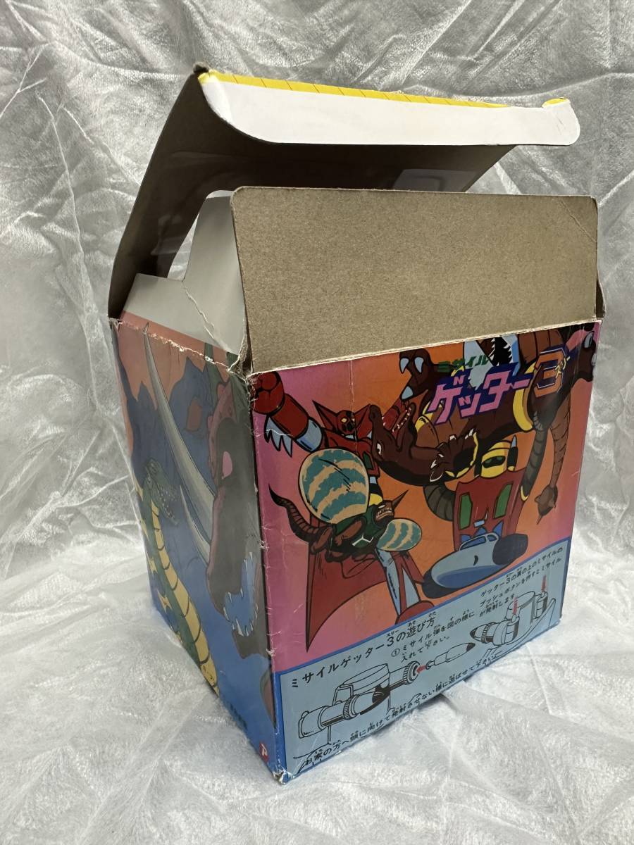 旧バンダイ ゲッターロボ ミサイル ゲッター3 ソフビ 箱ミサイル付き