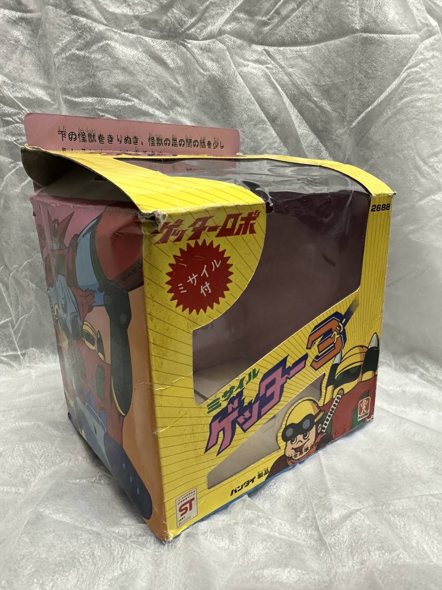 旧バンダイ ゲッターロボ ミサイル ゲッター3 ソフビ 箱ミサイル付き