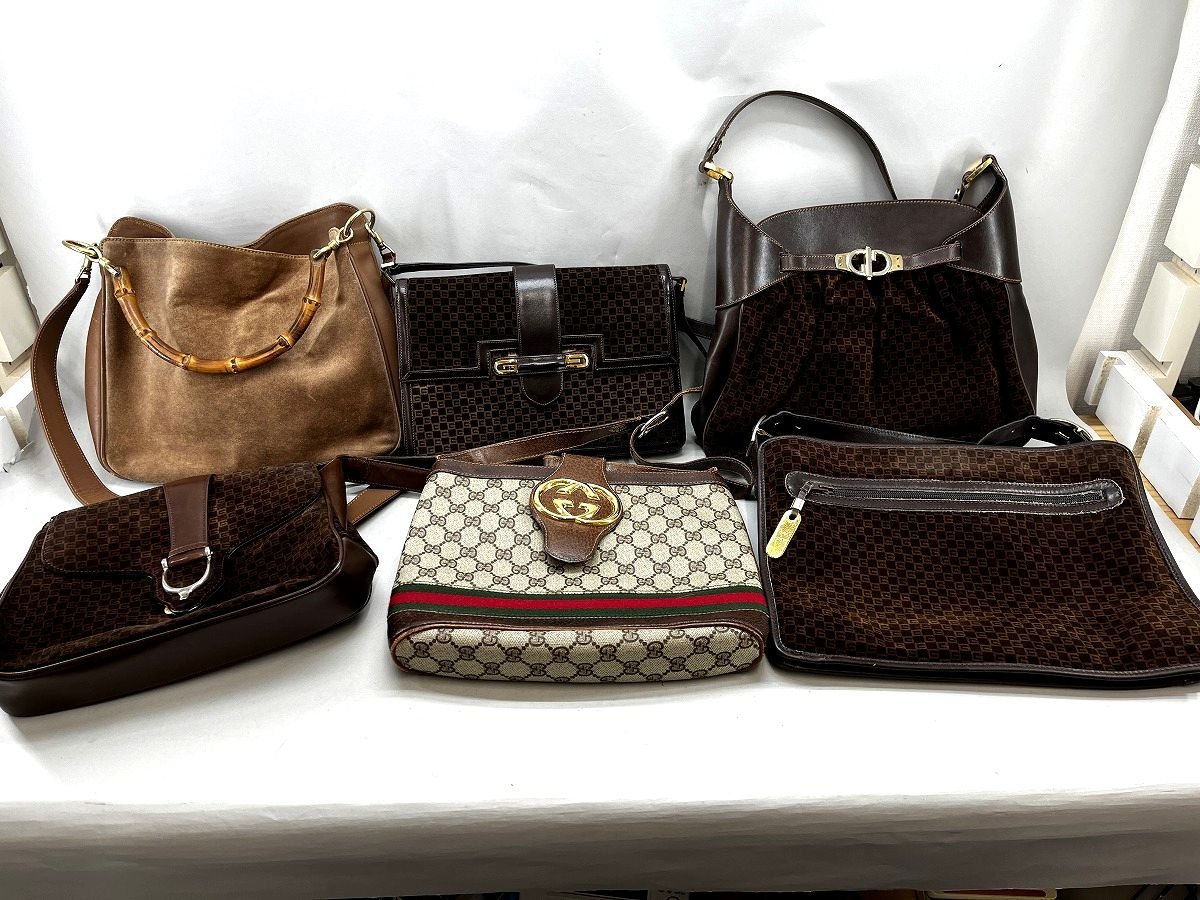 ジャンク扱い GUCCI オールドグッチ バッグ まとめて 金具破損 皮 