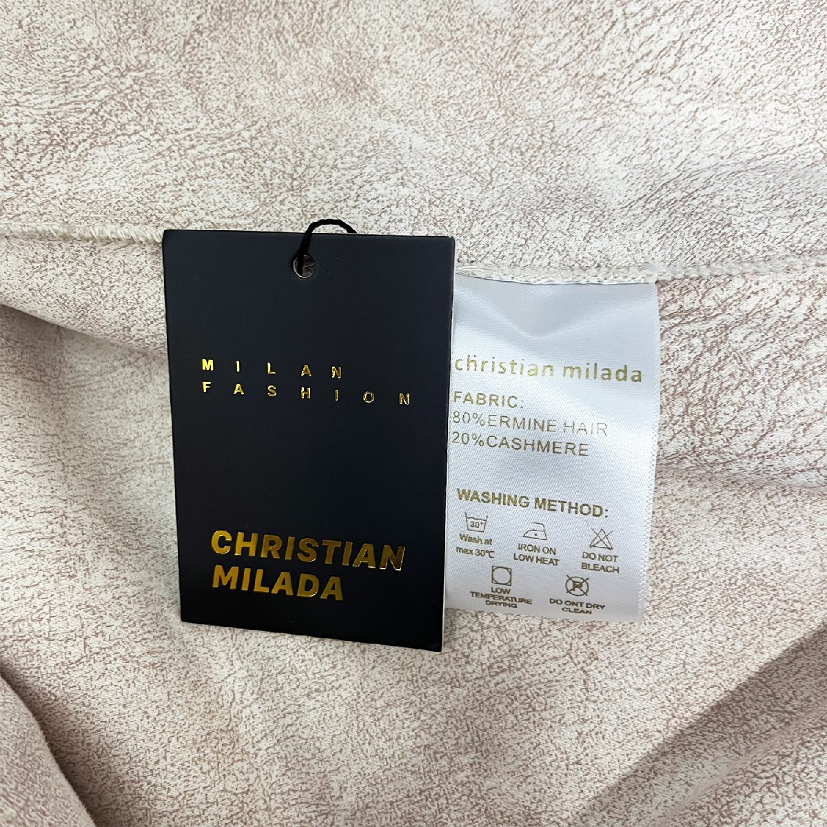 定価10万☆christian milada・ミラノ発・豪華ミンク/カシミヤ混・毛皮