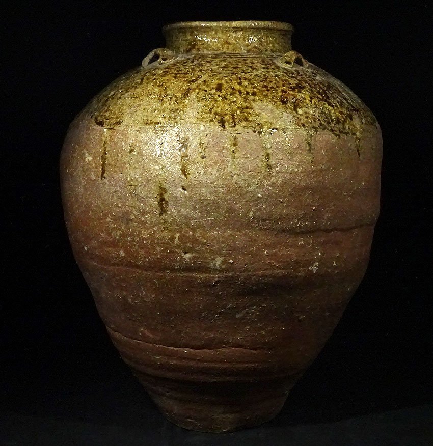 Yahoo!オークション の落札相場 - 「四耳壺」日本の陶磁 (陶芸) | 古 検索 玉だれ 釉だれ 作家もの 四耳 六古窯 壷 いにしえの壺 灰釉四耳壺