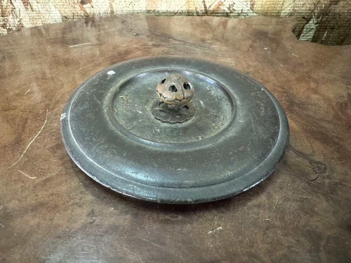 希少 時代物 鉄瓶 蓋 龍文堂造 237ｇ 茶道具 / 現状渡し ⑤