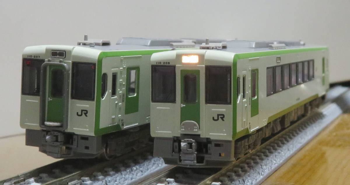グリーンマックス 30867 JR キハ110形 200番台 前期形 八高線 2両編成 ライト 動力付き TN仕様 車両のみ 西武 E231系併走等