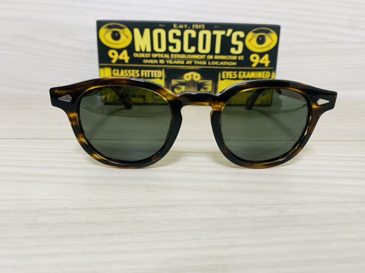 MOSCOT モスコット★レムトッシュ★サングラス★LEMTOSH★伊達眼鏡 バンブー 鼈甲柄 ボストン★未使用 美品