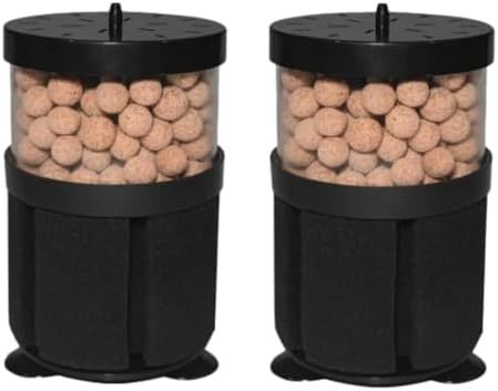 サイズ: 2個セット 水槽 スポンジフィルター 投げ込み式フィルター 大型 ろ過 水質 交換 替え ろ材付き 2個セット_1