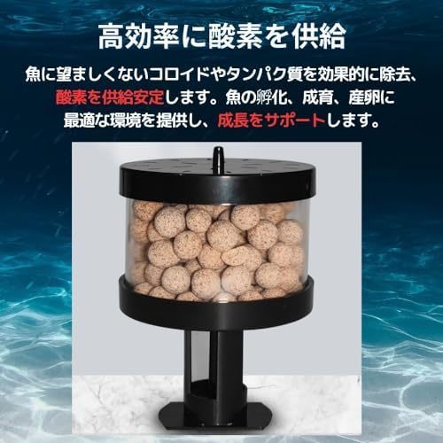 サイズ: 2個セット 水槽 スポンジフィルター 投げ込み式フィルター 大型 ろ過 水質 交換 替え ろ材付き 2個セット_3
