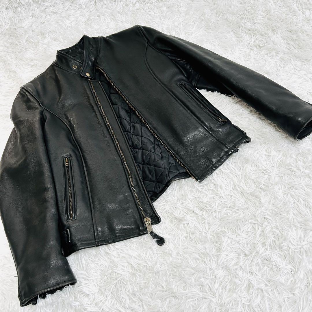 【USA製】BRANDAD GARMENTS レザー　ジャケット　シングル BRANDED GARMENTS USA製 シングルライダースジャケット リアルレザー