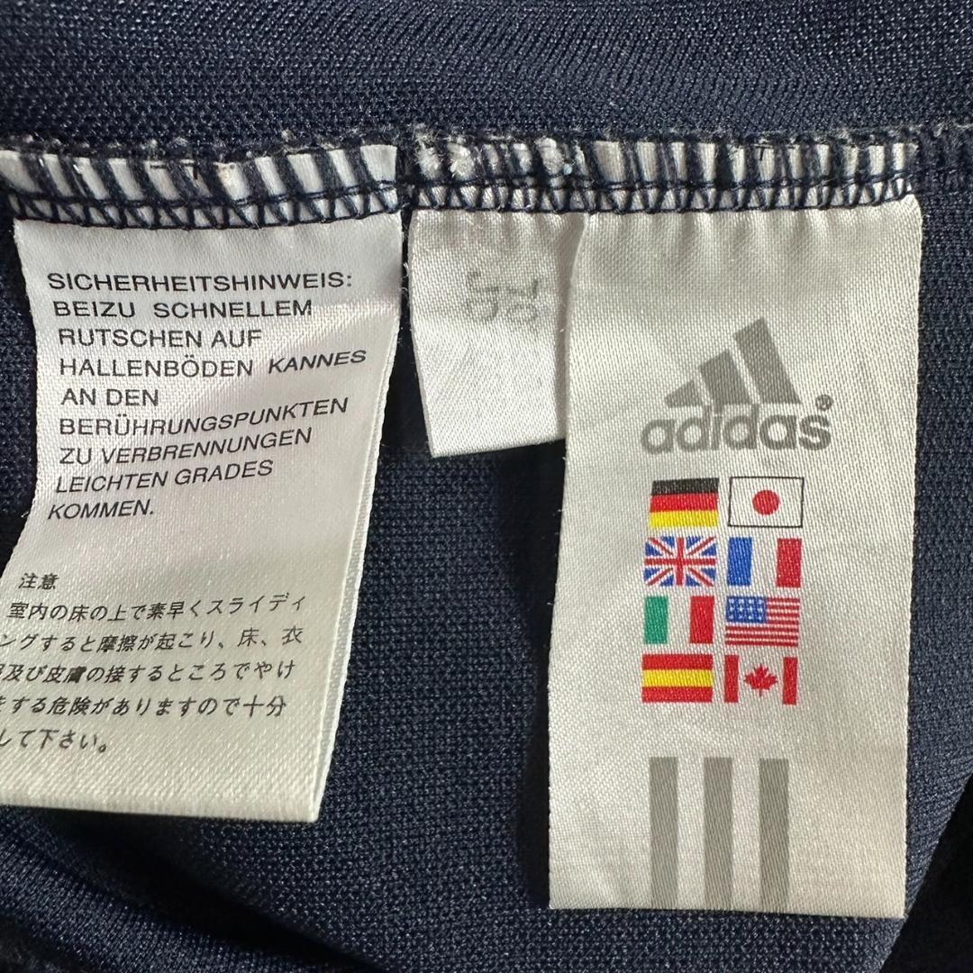 adidasアディダス　トラックジャケット　ジャージ　ネイビー刺繍ロゴ【M】_7